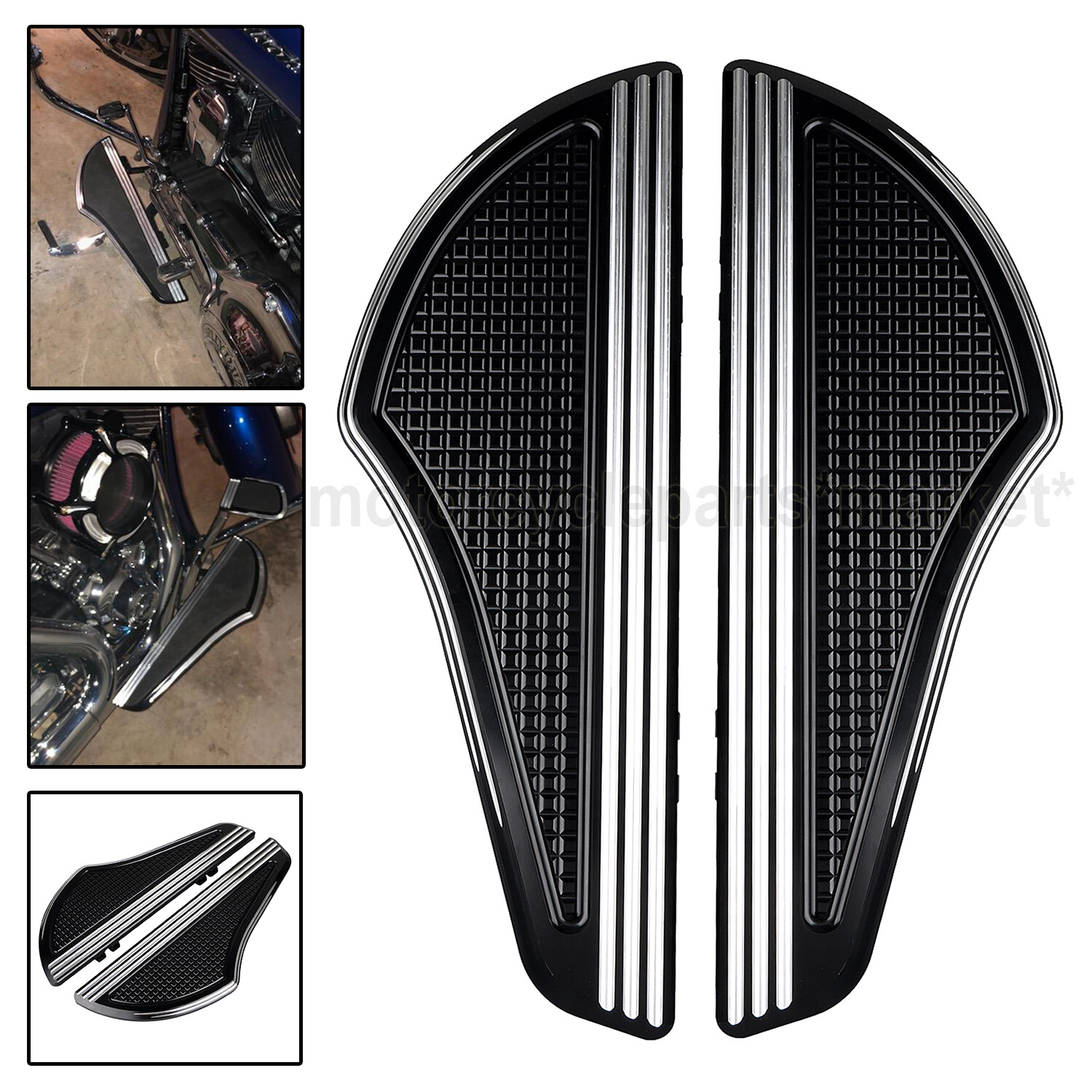 Defiance Driver Rider Footboard Floorboards For Harley Electra Road