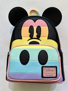 mickey mouse rainbow mini backpack by loungefly