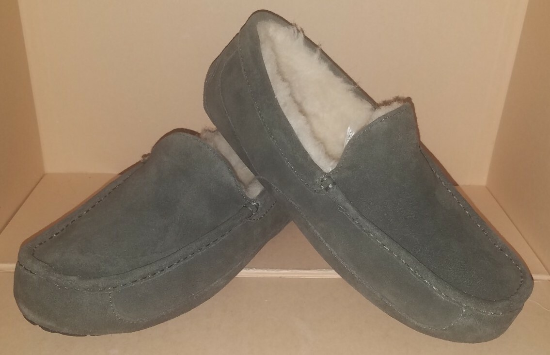UGG ASCOT Suede Slipper Loafers BURNT OLIVE 1101110 Men