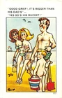 POSTCARD COMIC RISQUE INNUENDO BOOBS ( 5 CARDS ) SAPPHIRE SERIES B
