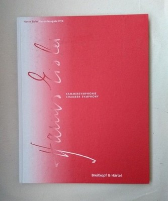 Hanns Eisler. Kammersymphonie / Chamber Symphony [op.69]. (= Gesamtausgabe, Seri