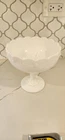 Vintage Indiana White Milk Glass Tear Drop Compote Pedestal Candy Planter Dish