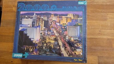 Buffalo Games Vegas Baby! 2000 Piece Jigsaw Puzzle NEW SEALED (Damaged Box)