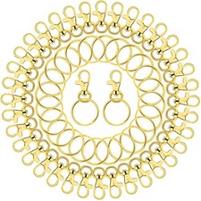 Gold keychain rings for craft, 100pcs keychain hardware kit includes