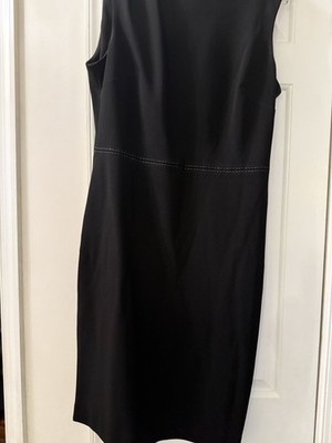 DKNY Women Black A-Line Dress S 8 Knee Length. Allure Border@ Waist Reduce  4/19 | eBay