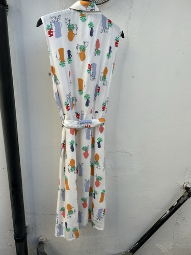 Quirky Shirt Dress Vegetable Print Worn Once Tu 14 Fully Lined With Pockets - Picture 8 of 10
