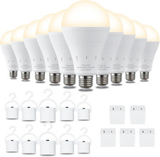 10 Pack Rechargeable Emergency Light Bulbs, Battery Powered LED Light Bulb 3000K