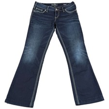 Silver Jeans Co. Suki Slim Boot Jeans Womens 30x33 31x30.5 Blue Denim Mid Rise