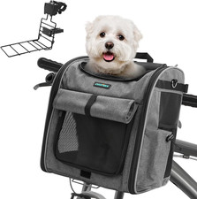 Cestino Da Bici Anteriore per Cani Gatti Fino a 10KG Con Supporto L Ultra-Resist