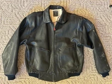 Vintage Men's Hein Gericke Black Leather Motorcycle Jacket 46 Echt Leder