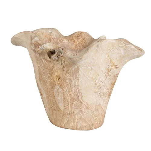 Uttermost 17135 Teak Flow 16"W Teak Wood Decorative Bowl - Whitewash Teak - Picture 3 of 6