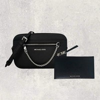 Michael Kors Tasche Crossbody GeldböRse Jet Set Travel Empire Schwarz Leder Neu