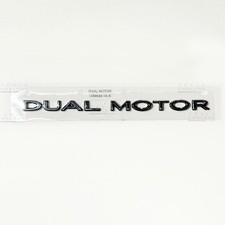 TESLA MODEL 3/Y DUAL MOTOR EMBLEM REAR CHROME BADGE 1484848-00-A/B GENUINE OEM 