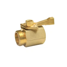 Brass Garden Hose Shut Off Valve Garden Hose Connector, 3/4 Inch, 1 Pack with...