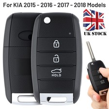 Remote Flip Key Fob Case For KIA Sportage CEED Sorento Rio Soul Optima 3 Button.
