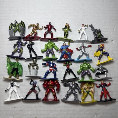 Marvel DC Jada Nano Metalfigs Lot Of 24 Figures Hulk IronMan Loki Groot Superman