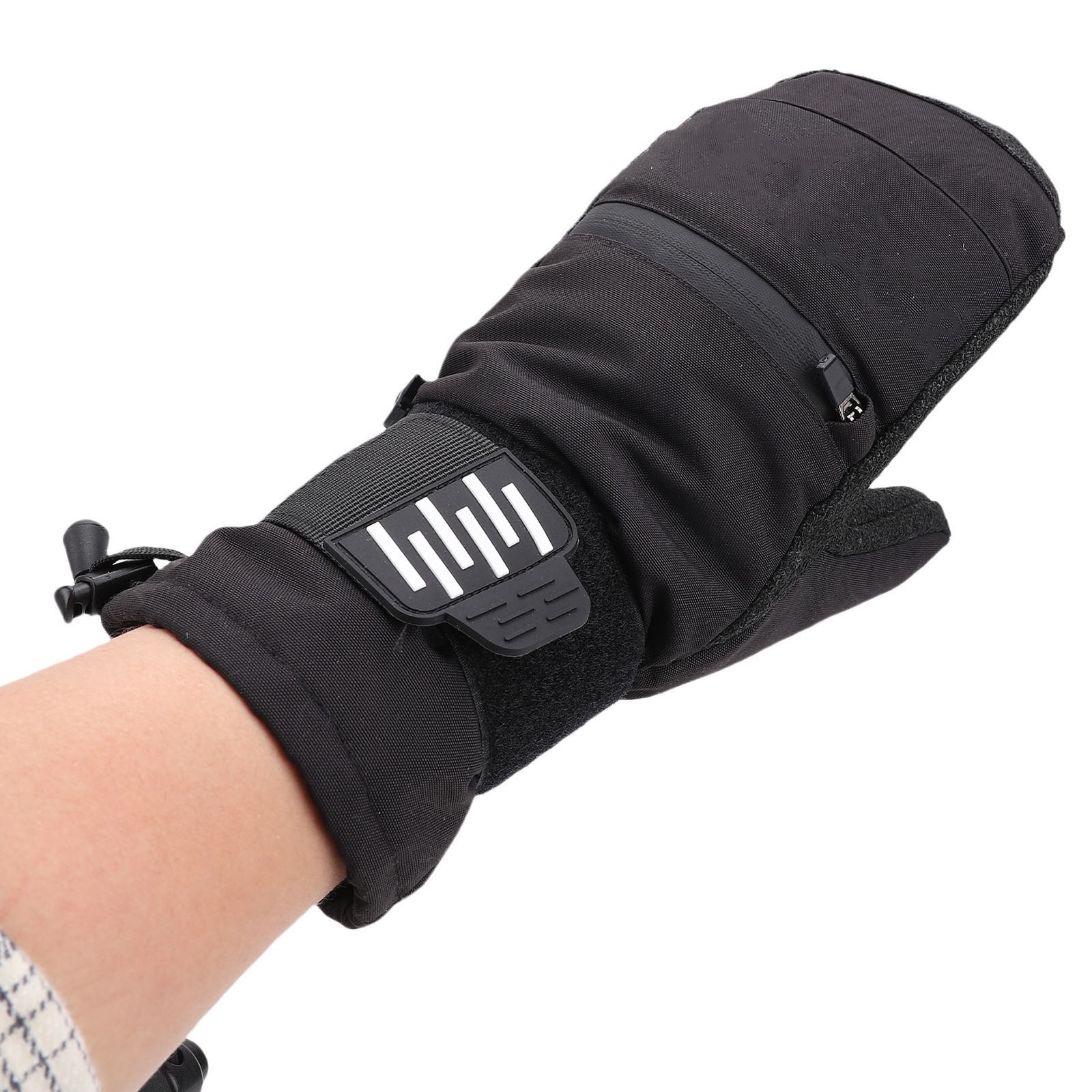 BLACK XL Ski Mittens Rain Proof Windproof Snowboarding Mittens With EVA EC