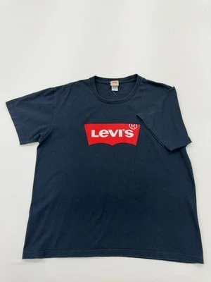 Levi's Herren T-Shirt Blau Logo Rundhals Gr. XL Top Zustand - Bild 1 von 4