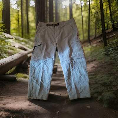 #ad NordicTrack Cargo Convertible Pants to Shorts size 40x28 Gray $19.95