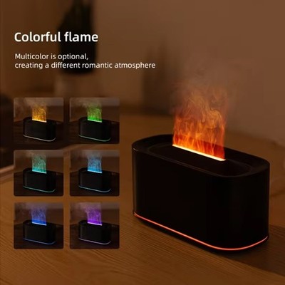 220mL Essential Oil Diffuser, Simulation Flame Mi 3D Flame Mist Air Humidifier