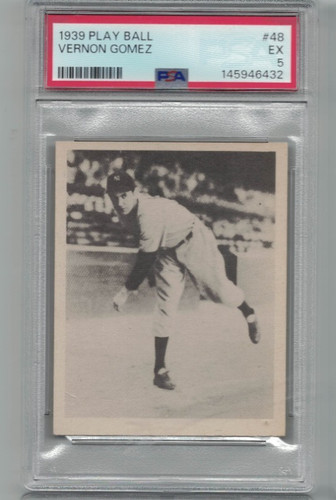 Vernon Gomez #48 1939 Play Ball card