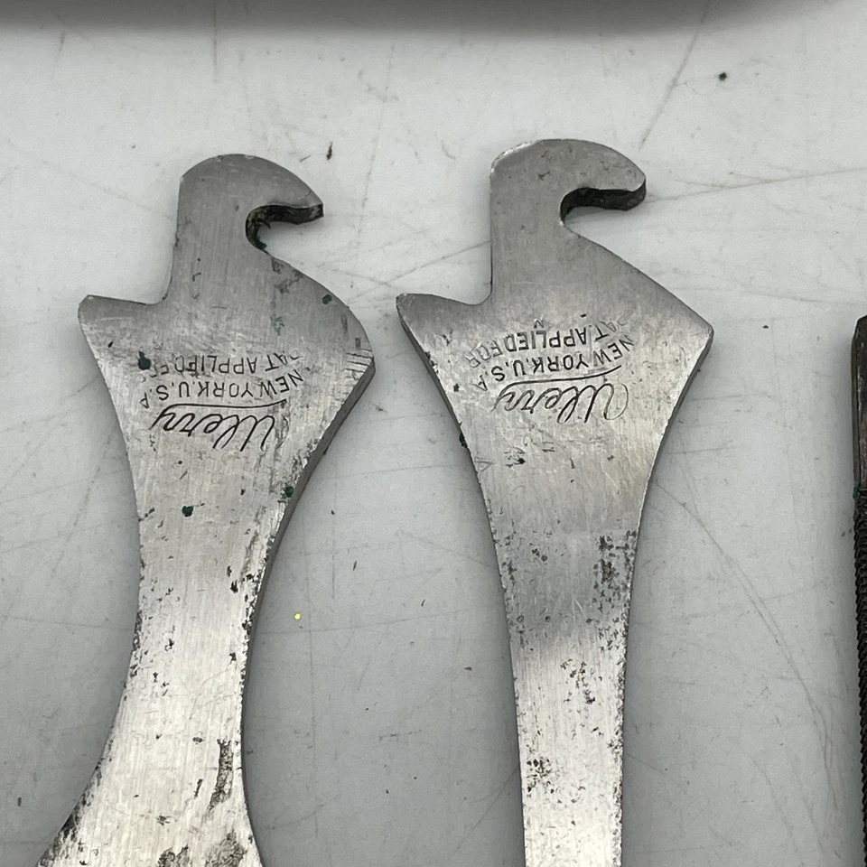 Ulery New York USA Vtg. Pocket Knife Attachments Tool Kit Original Leather Pouch - Image 3 of 3