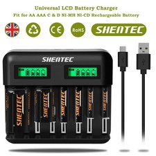 USB 8 Slot Intelligent Battery Charger For C D AA AAA SC Rechargeable Batteries