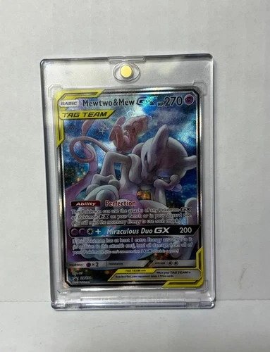 PSA 10 Worthy Mewtwo & Mew GX SM191 Black Star Promo LP-NM