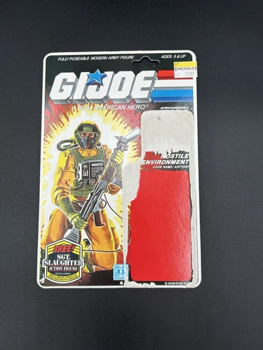 Vintage GI Joe ARAH 1985 Airtight V1 Uncut Full File Card Back