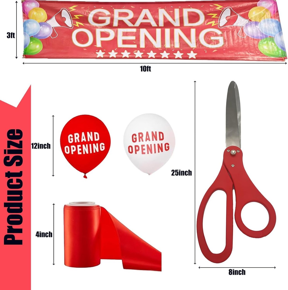 Giant Ribbon Event Ceremony Supplies Grand Opening Ribbon Cutting Ceremony Kit - 25 ...
