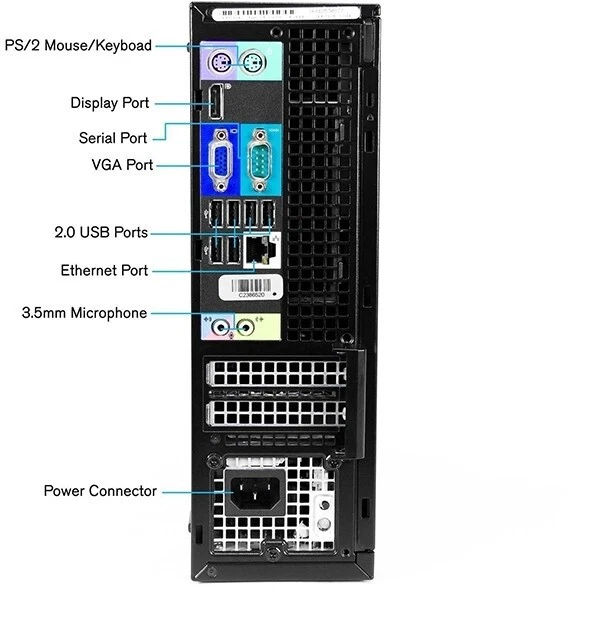 Dell OptiPlex 790 SFF (256GB SSD, Intel Core i5 2nd Gen, 3.1GHz, 8GB) PC Desktop - Image 2 of 4