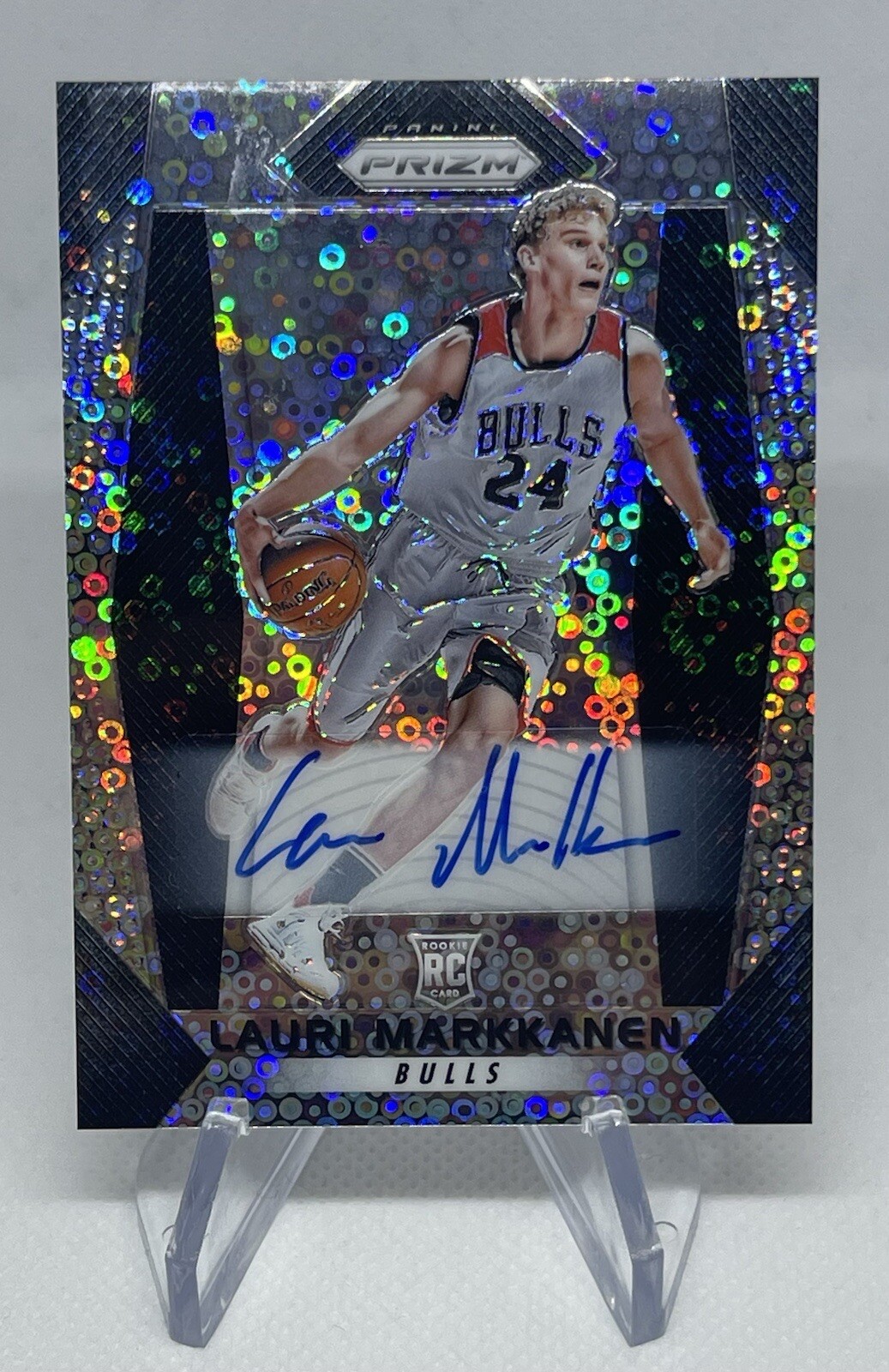 2017 Panini Prizm Fast Break Auto Lauri Markkanen Disco Rookie RC #247 Jazz