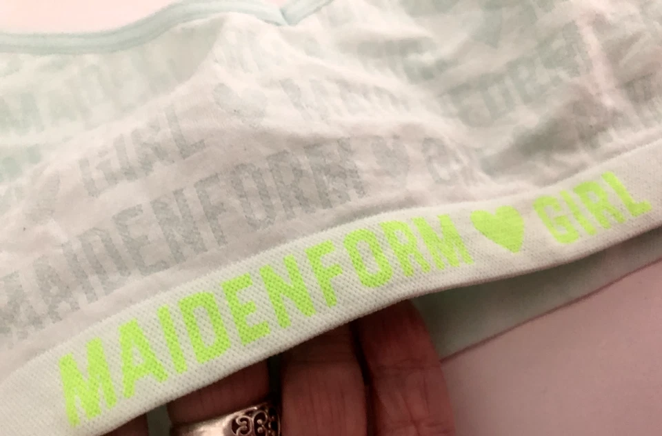 NWT Girls XL MAIDENFORM GIRL Mint Mist Green BRALETTE BRA 4378 Leisure Sport - Image 4 of 4