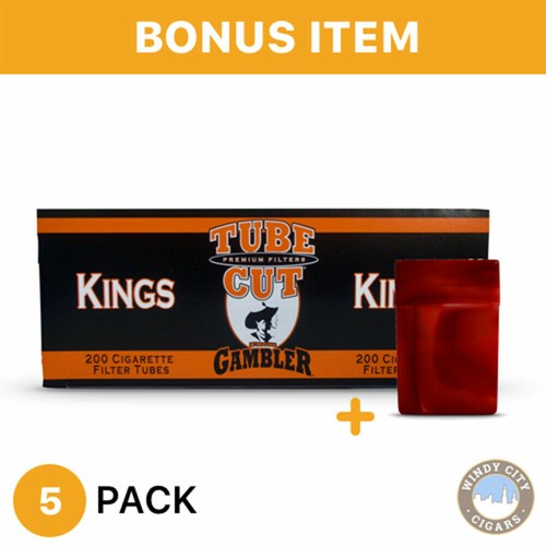 gambler tube cut cigarette tobacco Full Flavor 8 oz. Pack 100mm filter tubes200 per boxTube Cut Gambler TubeCut Filter Tubes 200