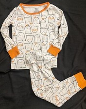 Girls CARTERS HALLOWEEN GHOSTS PAJAMAS PJs Sleepwear 2pc Set 24M
