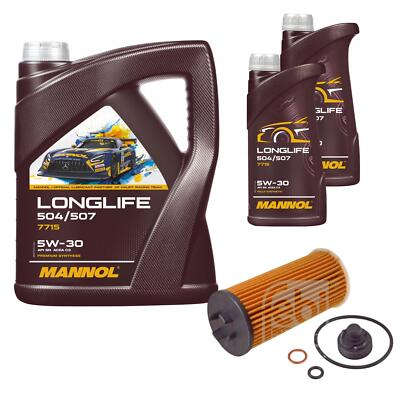 FEBI BILSTEIN Ölfilter 7L MANNOL Longlife 504/507 5W-30 für MINI Countryman F60