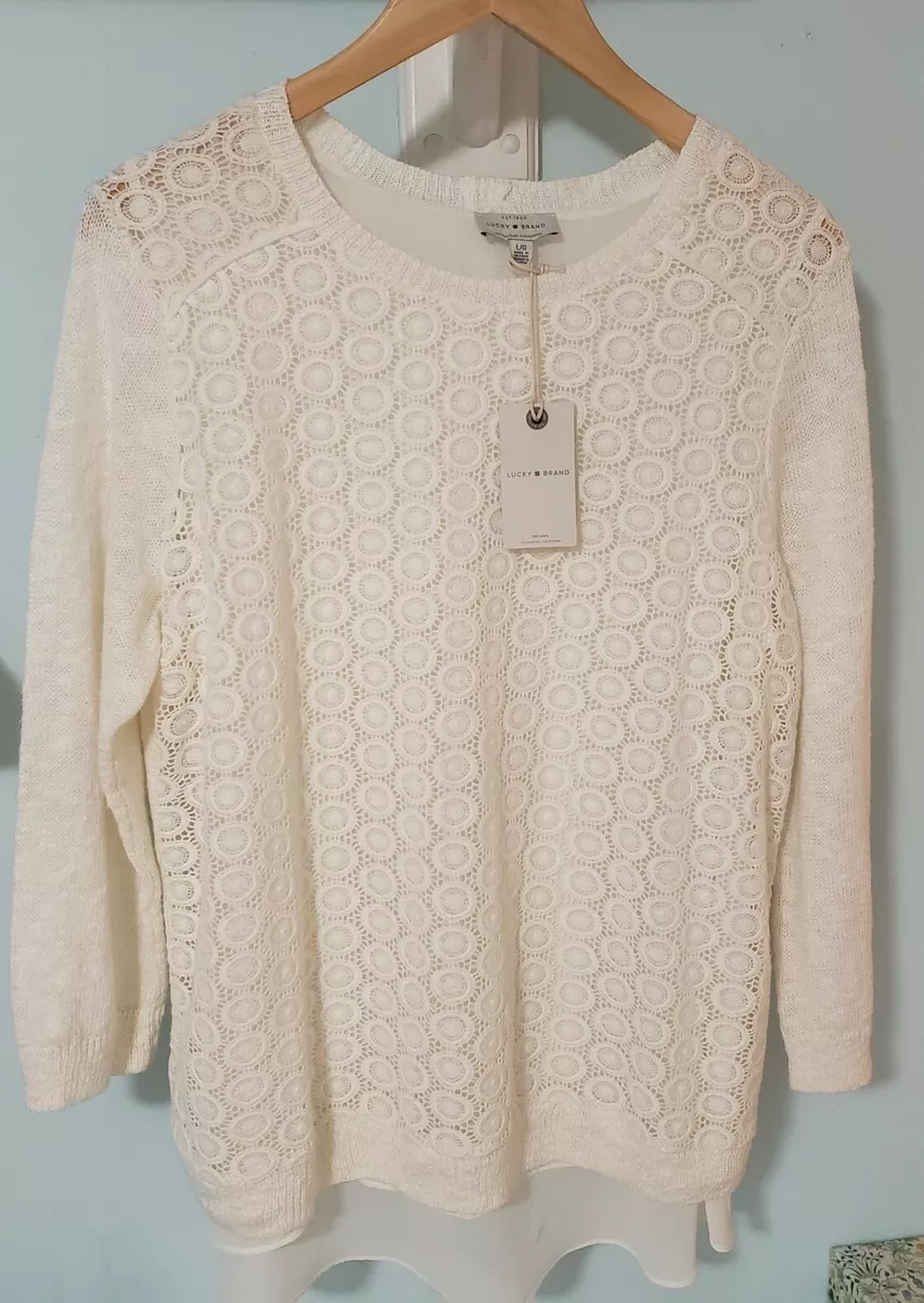 Lucky brand shop crochet sweater
