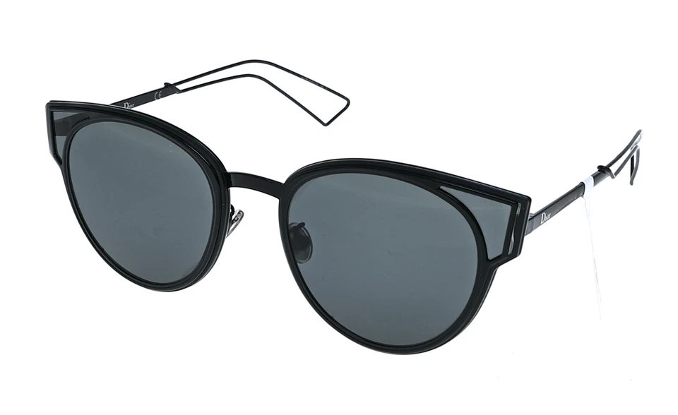 Gafas de sol DIOR para mujer esculpidas 65 mm ojo de gato en negro/gris R1540 Foto 2 de 4