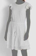  125 Ralph Lauren Women's White Eyelet Jersey A-line Dress Size 6