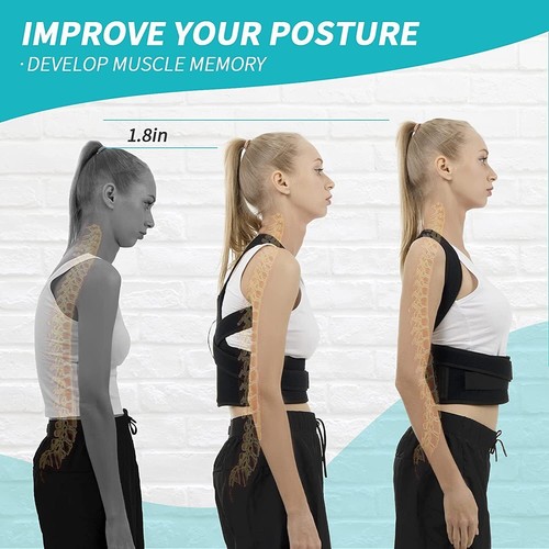 Back Brace Provides Pain Relief for Neck Posture Corrector for Men and Women - Picture 3 of 6
