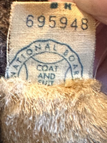 Cappotto donna tweed lana pelliccia sintetica fodera Union USA film prop vintage senza marchio - Foto 19 di 21