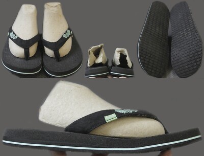 Sanuk YOGA PARADISE 2 Flip Flop Sandals Women s Size US 7 UK 5 EUR 38, Black