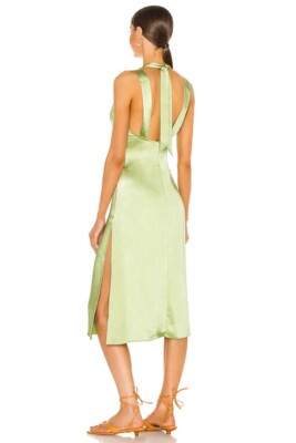 Song of Style Emma Dress Pistachio Green Satin Neck Tie Party M NWT $210 | eBay Song of Style Emma Dress Pistachio Green Satin Neck Tie Party M NWT $210 | eBay