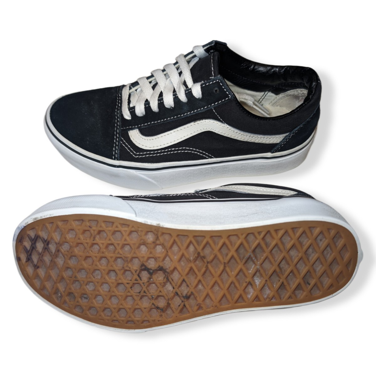 Vans Off The Wall Platform Old Skool Shoes Black (Womens Size