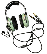 David Clark H10-30 Pilot Aviation Headphones Gel Ear Pads Dual Plug + Soft Case