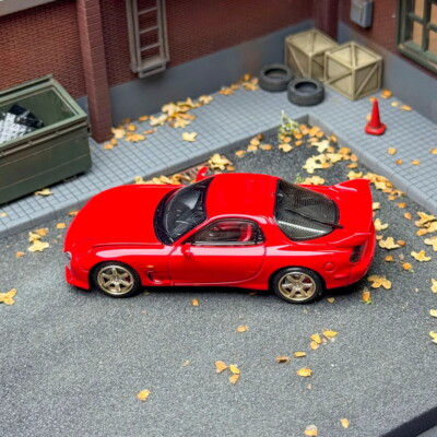 FH 1/64 Scale RX-7 FD3S A Spec Speed Red Diecast car Model Toy