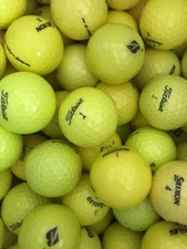 100 Yellow Mix Assorted Brands Near Mint AAAA or Better Used Golf Balls