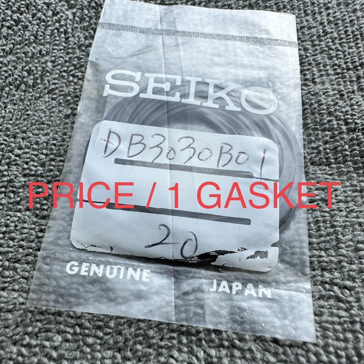 NOS ORIGINAL “D” RING CASE BACK GASKET FOR SEIKO A128 A129 A159