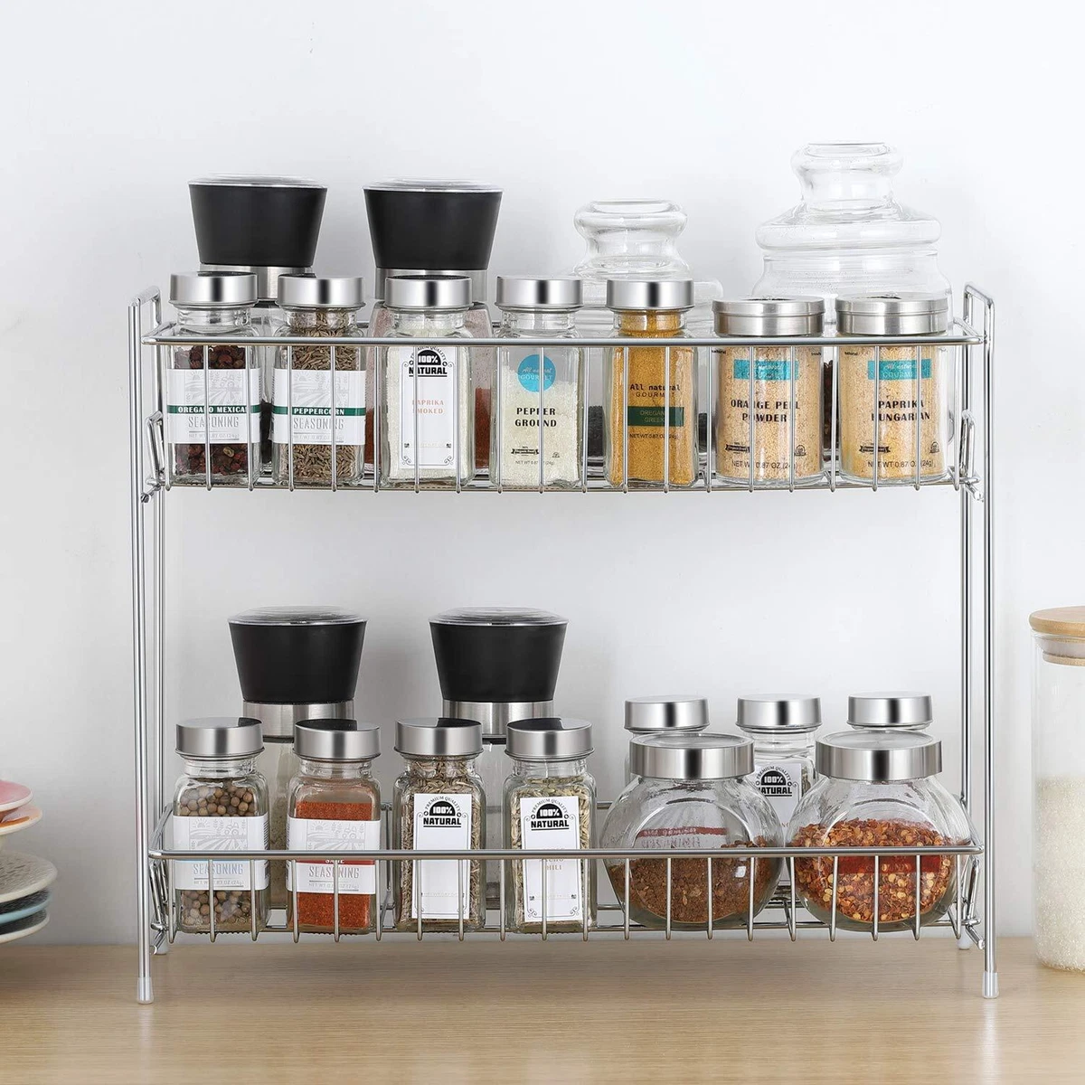 2 tier pantry shelf hot sale