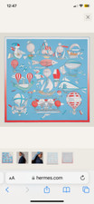 Authentic Hermes Les Folies du Ciel Double Face Scarf Silk 90 cm NEW IN BOX